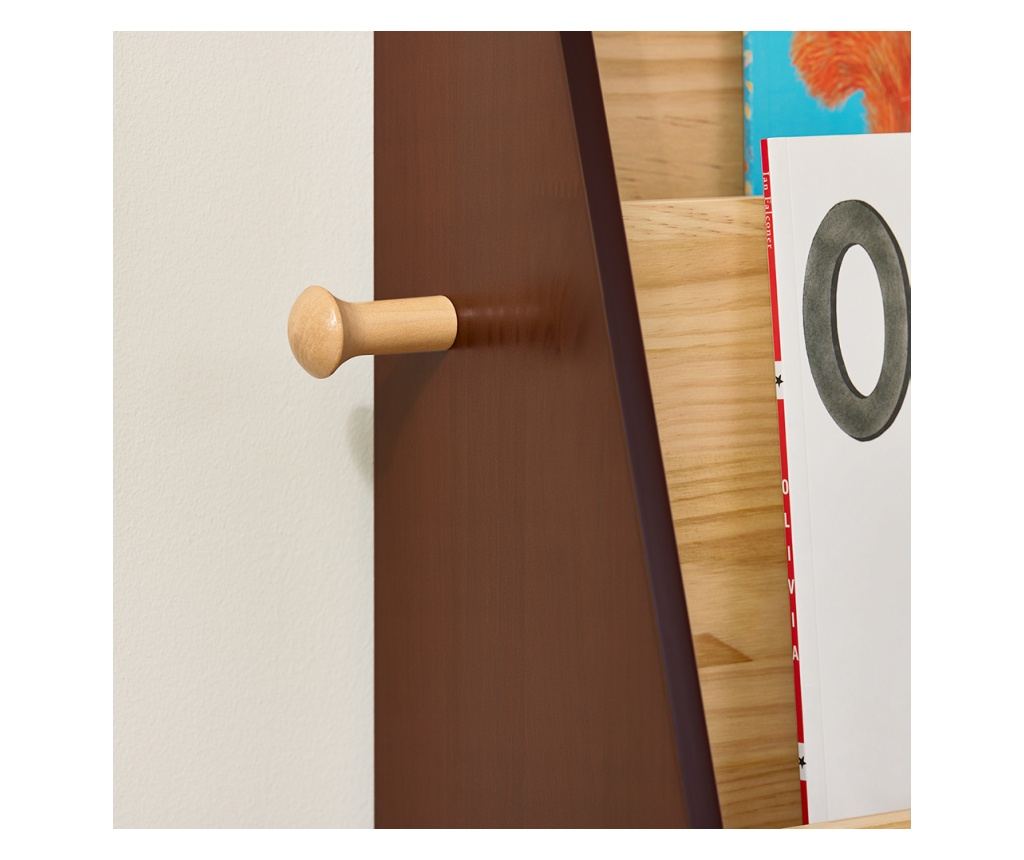 SoBuy KMB32-N Gyermek Montessori könyvespolc, 4 rekesz és 2 kampó kiegészítőkkel
A praktikus, természetes faanyagú (91x30x89 cm) - 9