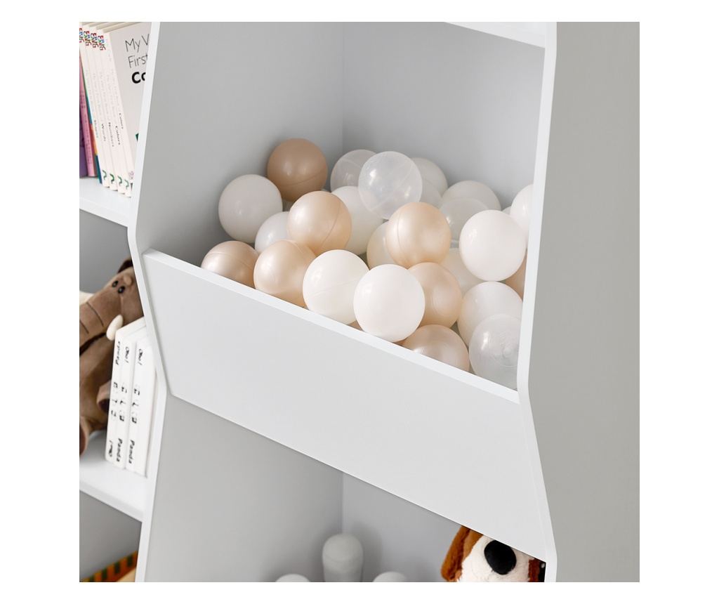 SoBuy KMB55-K-W Gyermekeknek készült Montessori könyvespolc és játékpolc - 5 rekeszes, fehér padlós modell - 80x34x104 cm

Ez a - 7