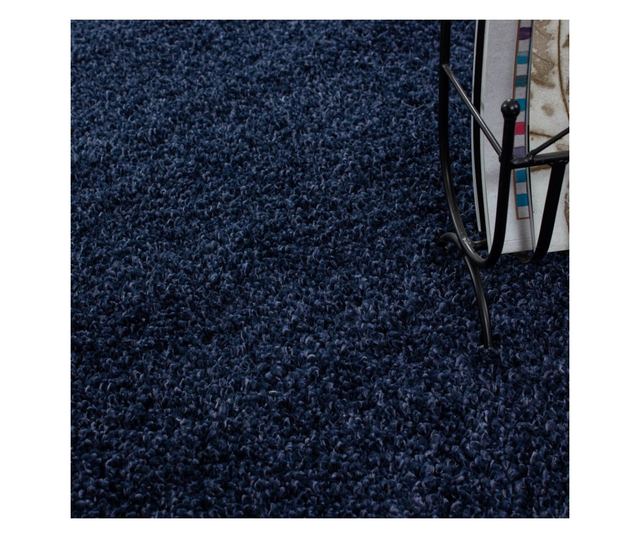 Shaggy Rug, Solid Navy Blue, 60 cm x 110 cm