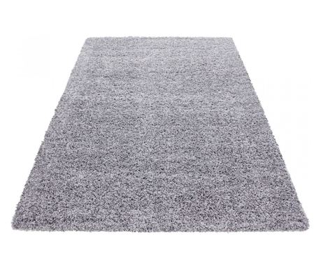 Dywan shaggy jednokolorowy jasny szary 100 cm x 200 cm