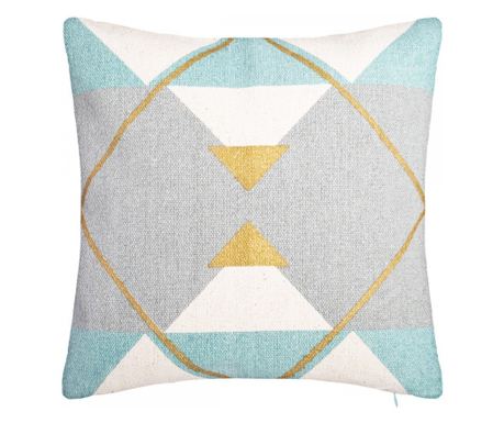 Fata perna Geom Gold, bumbac, 40 x 40 cm