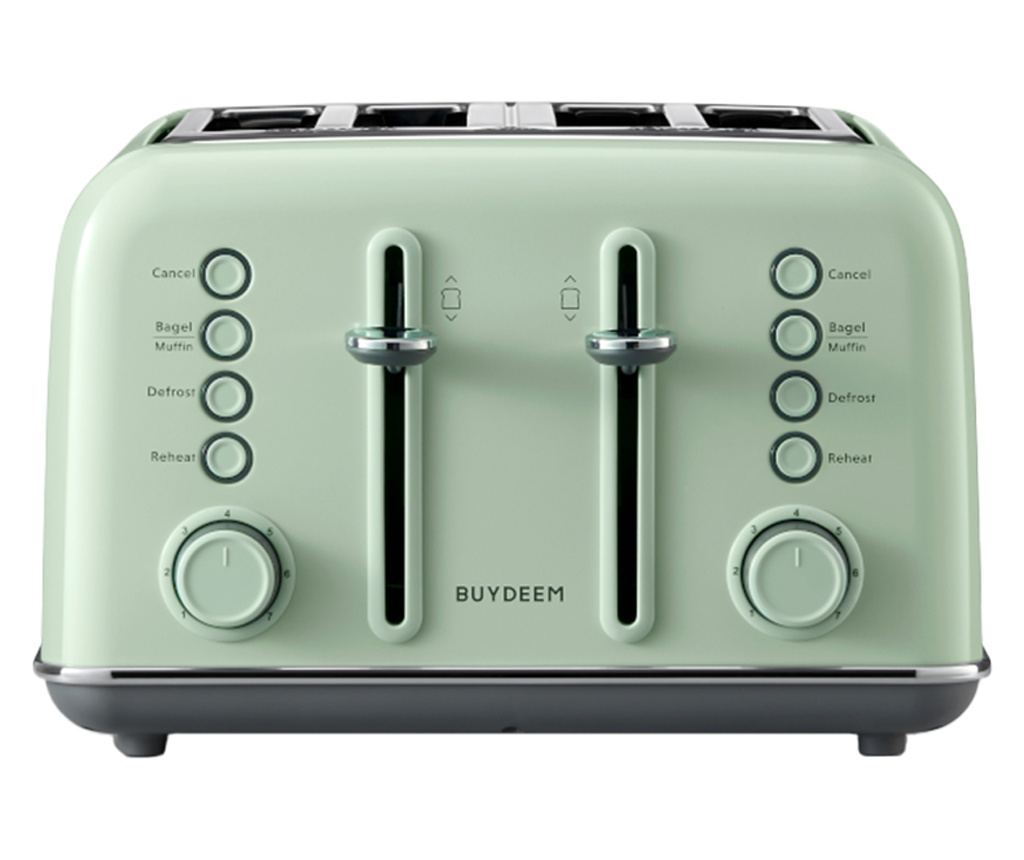 BUYDEEM DT640E 4-szeletes kenyérpirító, 1800W, 7 program, 7 pirítási szint, LED kijelzők, morzsatálca - 2