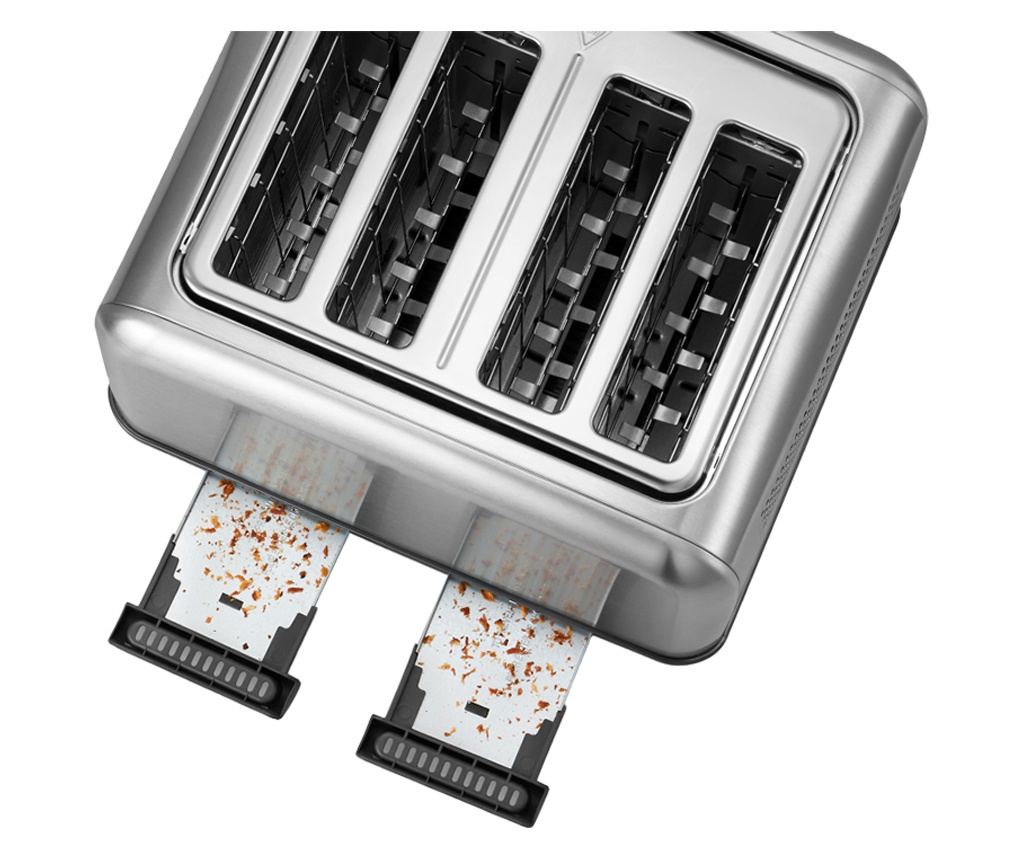 BUYDEEM DT640E 4-szeletes kenyérpirító, 1800W, 7 program, 7 pirítási szint, LED kijelzők, morzsatálcák - 5