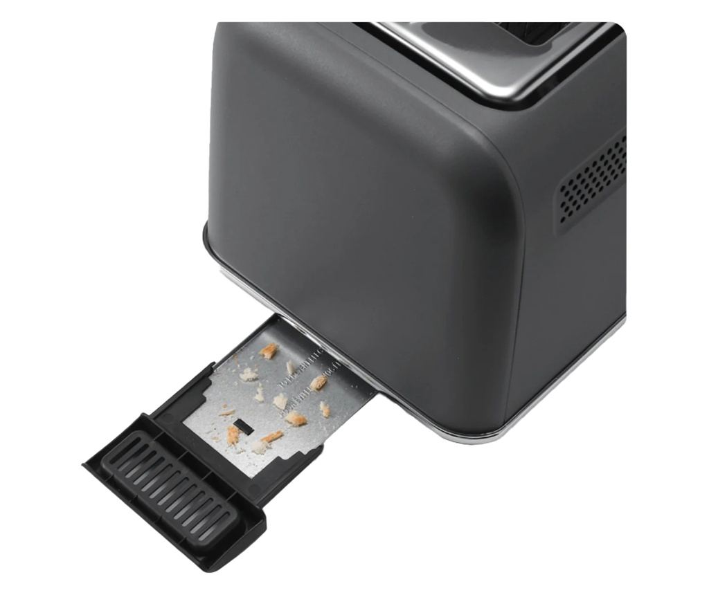 BUYDEEM DT730E Kenyérpirító, 900W, 2 Szelet, 9 Automata Program, 9 Pirítási Fokozat, Rozsdamentes Acél Ház, LCD Kijelző, LED Jel - 3