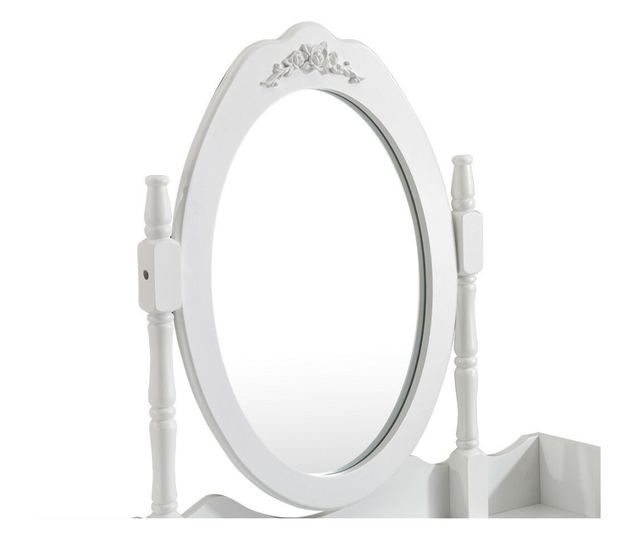 Toaletní stolek s taburetkou, rome, bílý