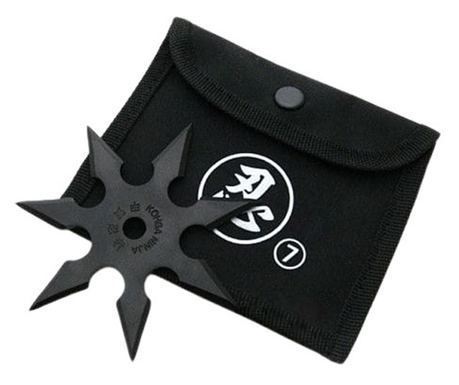 Bumerang DEPOX®, Ninja Warrior, 7 uglova, metalik, crna, 9.5 cm