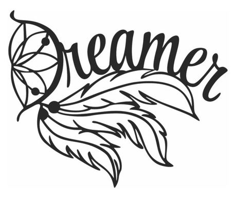 Decor perete Personalizabil Dreamer HHH106 din lemn - 29 L x 24 H (cm)