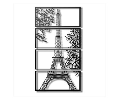 Decor perete Personalizabil Turnul Eiffel din lemn - 58 L x 105 H (cm)