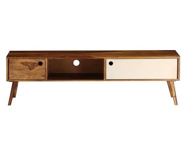 TV komoda, 140x30x40 cm, masivno drvo sheeshama
