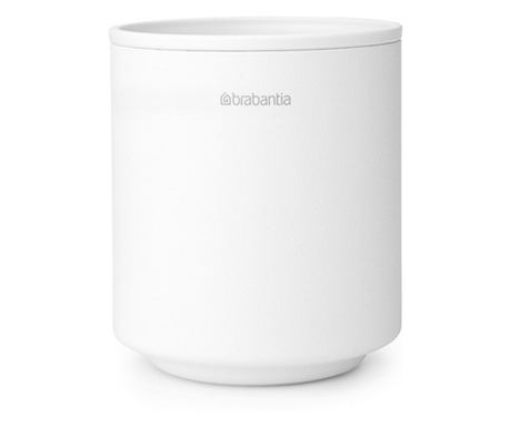 Стойка за четки за зъби Brabantia MindSet 1005685, Лесно почистване, Широк отвор, Минерално покритие, Бял