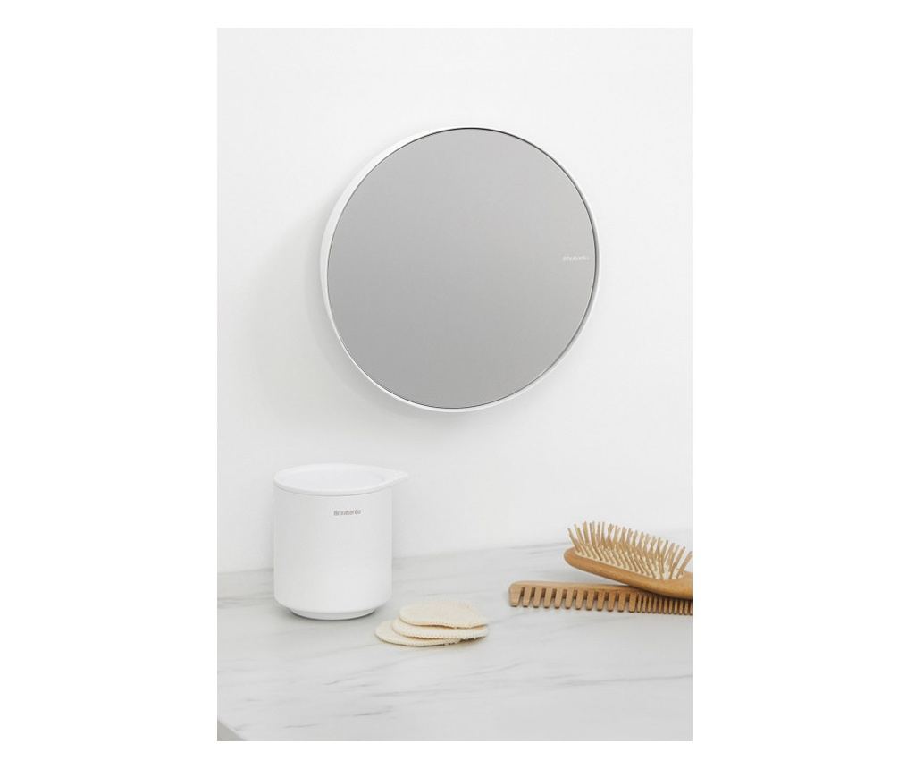 Brabantia MindSet Ásvány Bevonatú Fali Tükör, 5x Nagyítás, Mágneses Állvány, Korrózióálló - 2