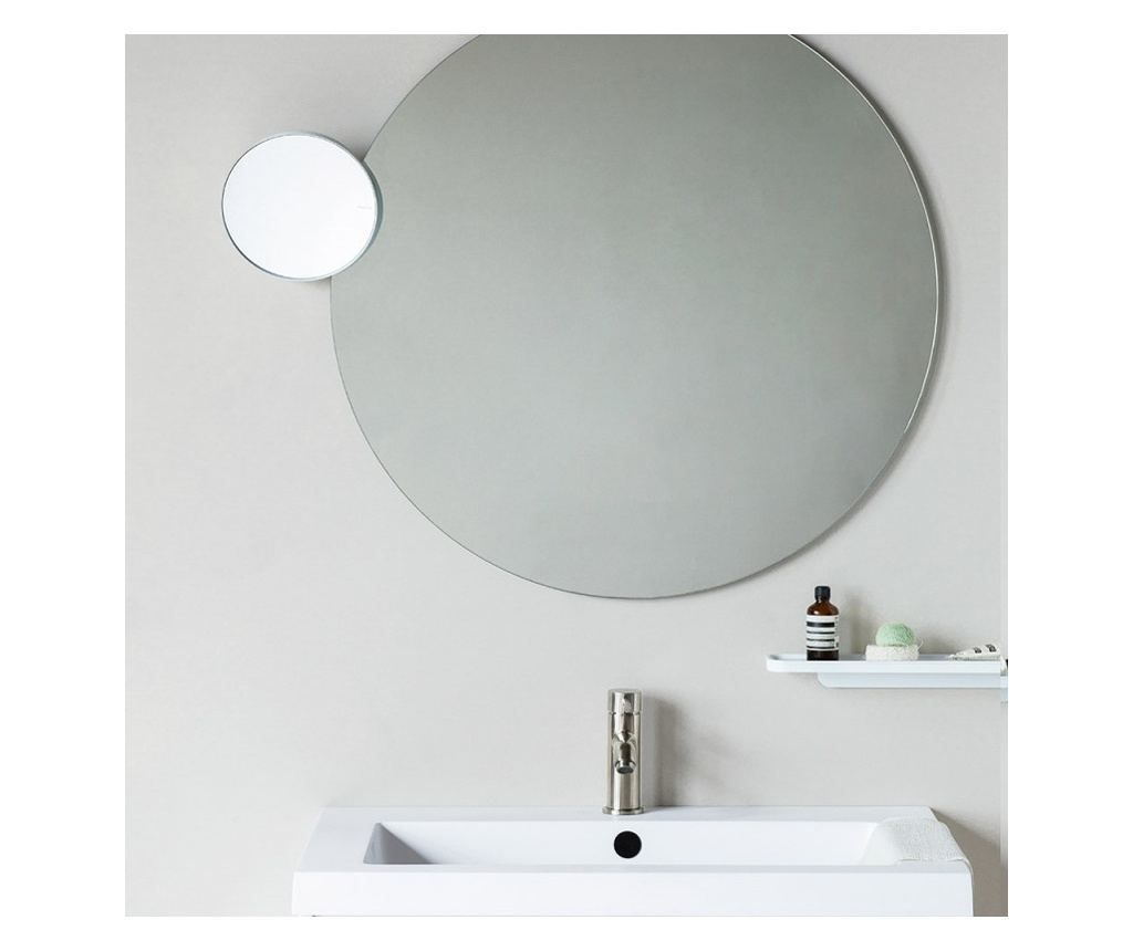 Brabantia MindSet Ásvány Bevonatú Fali Tükör, 5x Nagyítás, Mágneses Állvány, Korrózióálló - 3