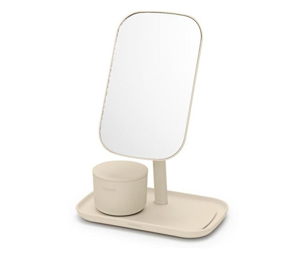 Brabantia ReNew Tükör Tartóval 1006271, 28.3x20x12.6 cm, Csúszásmentes Talp, 360°-ban Állítható, Bézs - 6