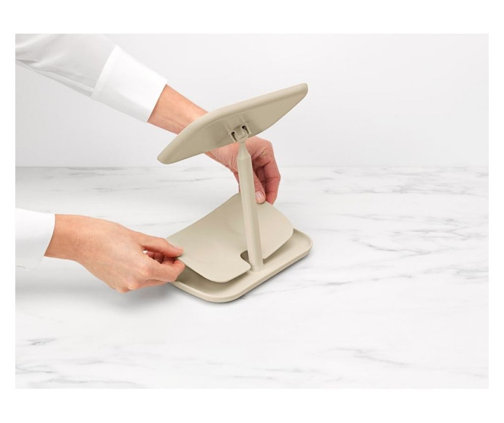 Brabantia ReNew Tükör Tartóval 1006271, 28.3x20x12.6 cm, Csúszásmentes Talp, 360°-ban Állítható, Bézs - 10