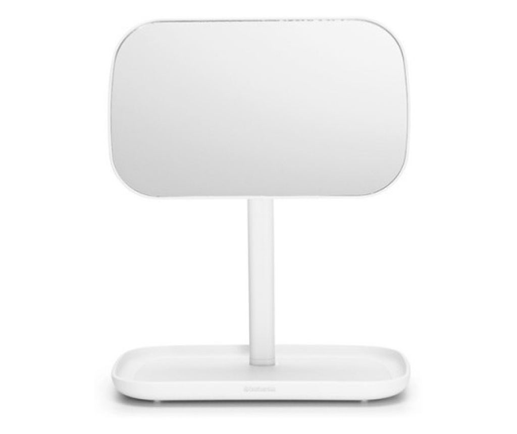 Brabantia ReNew Tükör kiegészítőtartóval 1004185, 28,3x20x12,6 cm, csúszásmentes talp, 360°-os elforgatás, fehér - 9