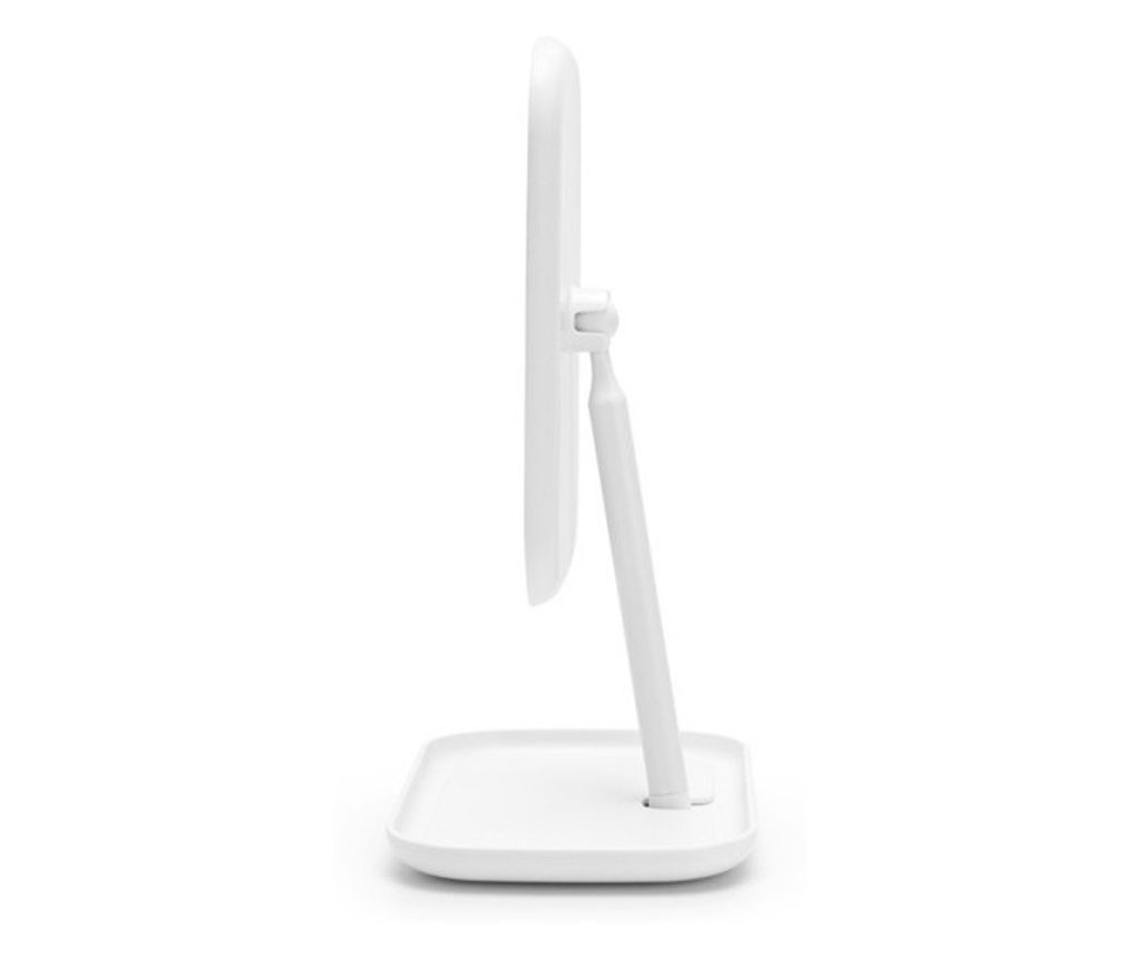 Brabantia ReNew Tükör kiegészítőtartóval 1004185, 28,3x20x12,6 cm, csúszásmentes talp, 360°-os elforgatás, fehér - 12