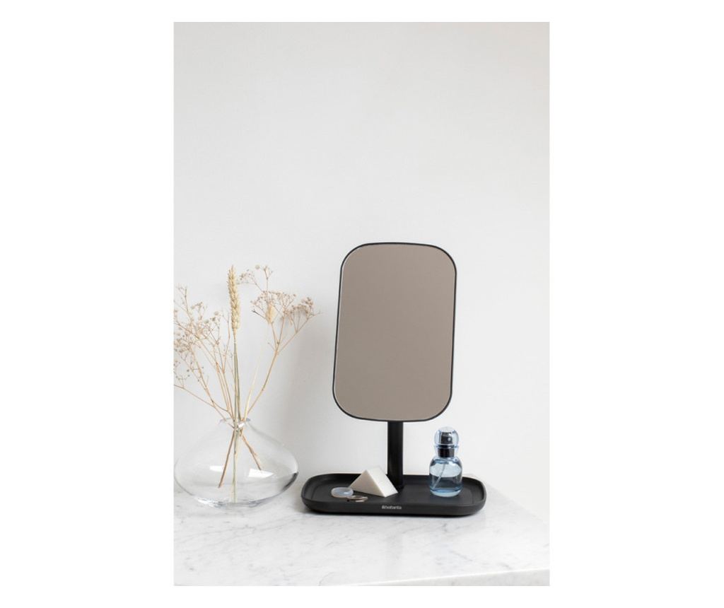 Brabantia ReNew Tükör Tartóval 1004184, 28,3x20x12,6 cm, Csúszásmentes Talp, 360°-ban Állítható, Sötétszürke - 3