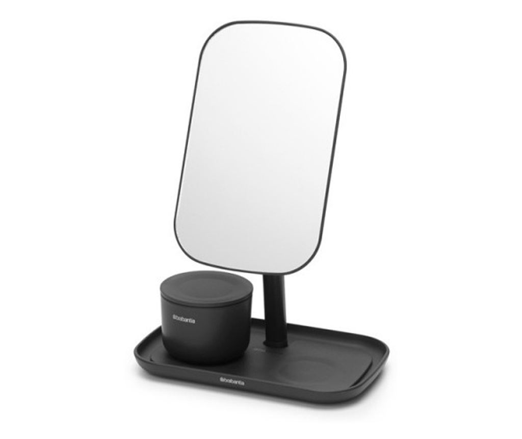 Brabantia ReNew Tükör Tartóval 1004184, 28,3x20x12,6 cm, Csúszásmentes Talp, 360°-ban Állítható, Sötétszürke - 5