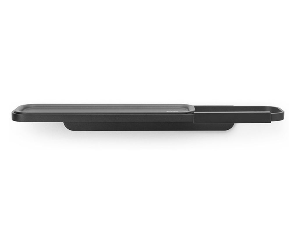 Brabantia MindSet Toalettpapír tartó polccal 1005667, Könnyű szerelés, Ásványi bevonat, Sötétszürke - 2