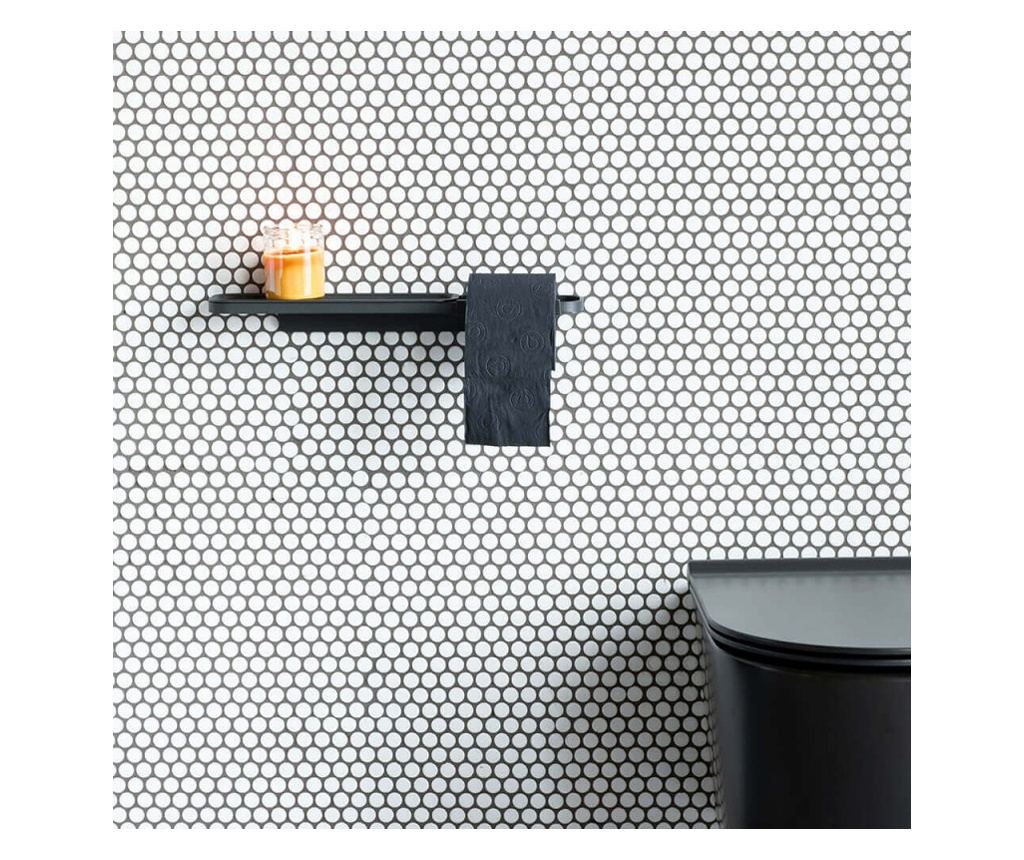 Brabantia MindSet Toalettpapír tartó polccal 1005667, Könnyű szerelés, Ásványi bevonat, Sötétszürke - 6