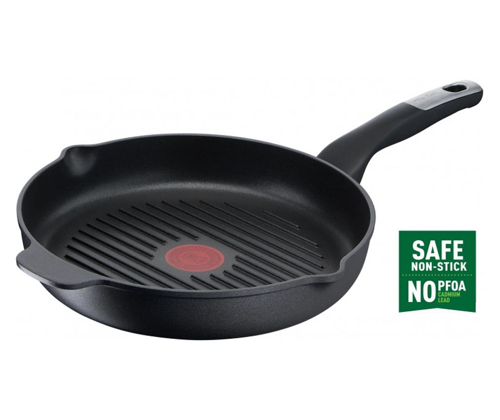Tefal E2294074 GRILP 26 RND IC G6 UNLIMITED CA grillserpenyő, 26 cm, Thermo-Signal & Fusion, PFOA-mentes, indukciós, fekete - 3