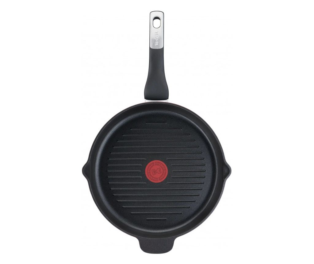 Tefal E2294074 GRILP 26 RND IC G6 UNLIMITED CA grillserpenyő, 26 cm, Thermo-Signal & Fusion, PFOA-mentes, indukciós, fekete - 4