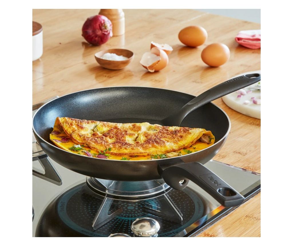 Tefal B5670653 FP28J GT SIMPLY CLEAN serpenyő, 28 cm, DIFFUSION, Thermo-Signal, PFOA-mentes, Indukciós, Fekete - 2