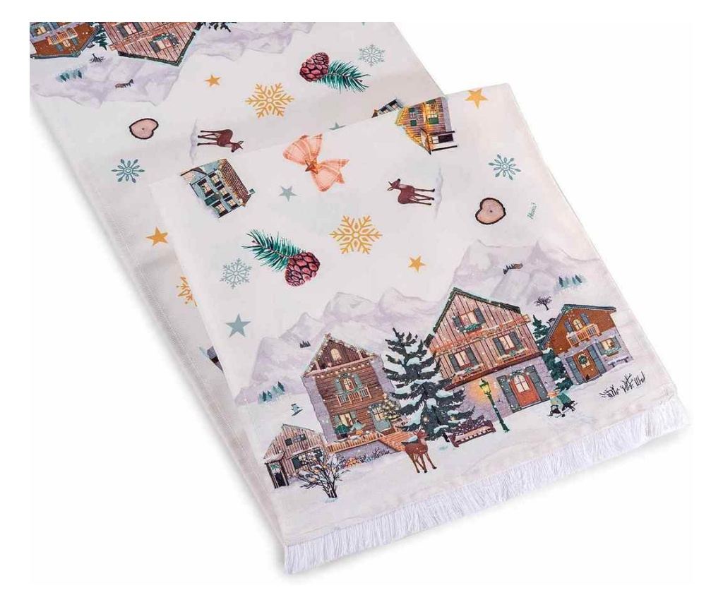 2 darabos karácsonyi textil asztali futó szett, 32 x 140 cm - 2