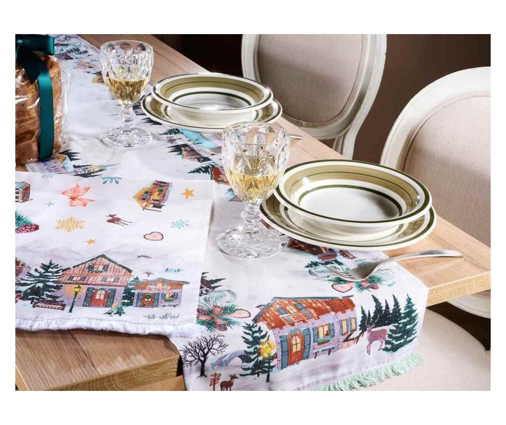 2 darabos karácsonyi textil asztali futó szett, 32 x 140 cm - 3