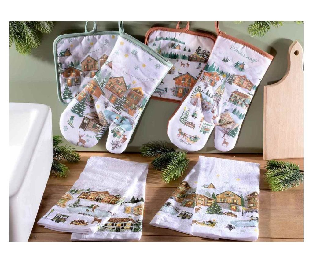 Karácsonyi konyhai textil szett - 2