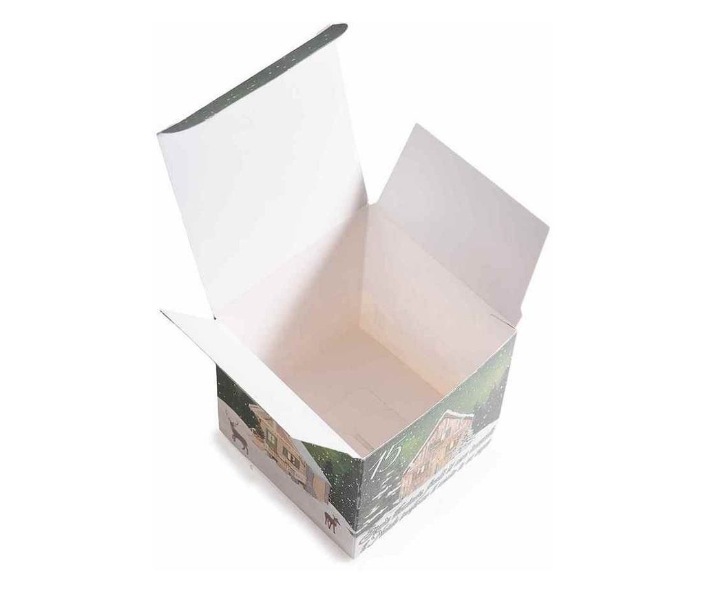 Karácsonyi adventi naptár kartondobozokkal 7 x 7 x 7 cm H - 2