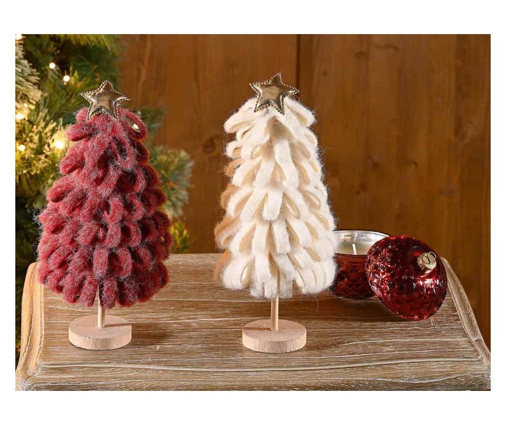 2 darabos karácsonyfa szett Ø 8 cm x 21 H - 2