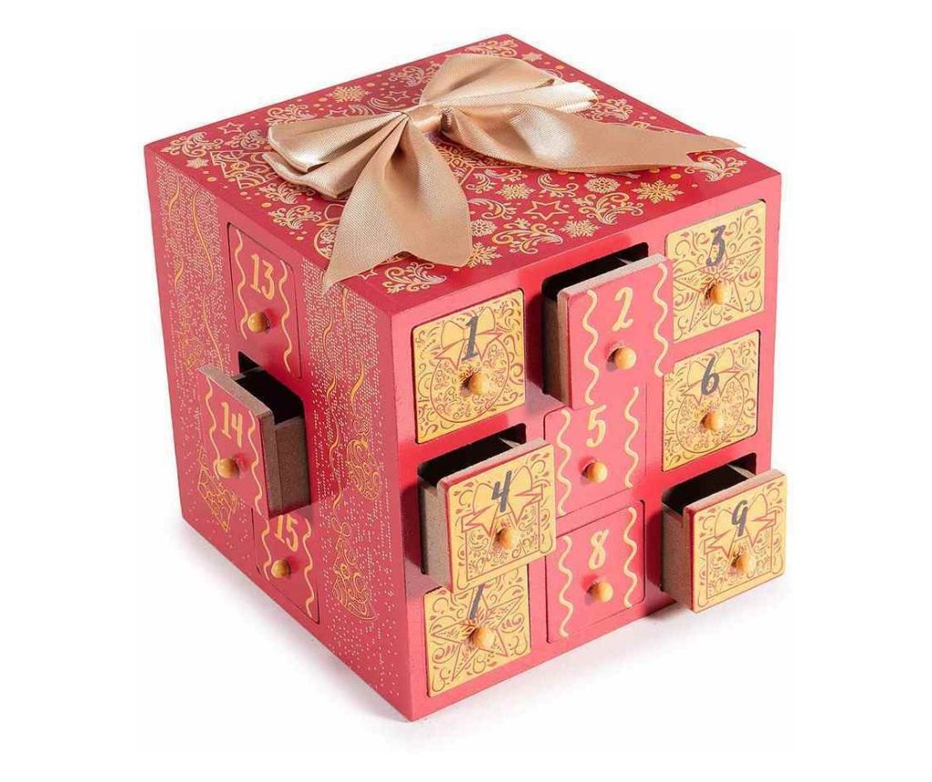 Karácsonyi adventi naptár 14,5 x 14,5 x 13,5 cm H - 2