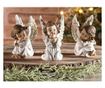 3 darabos angyal figura szett, polirezin, fehér és barna, 4 x 4 x 7,5 cm magas thumbnail 2