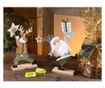 2 darabos, többszínű textil karácsonyi figura szett, 19,5 x 4 x 27 cm magas thumbnail 2