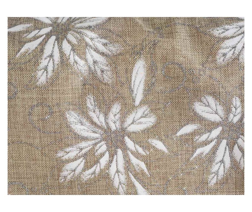6 darabos barna és fehér textil karácsonyi zsák szett Ø23cmx30H - 4