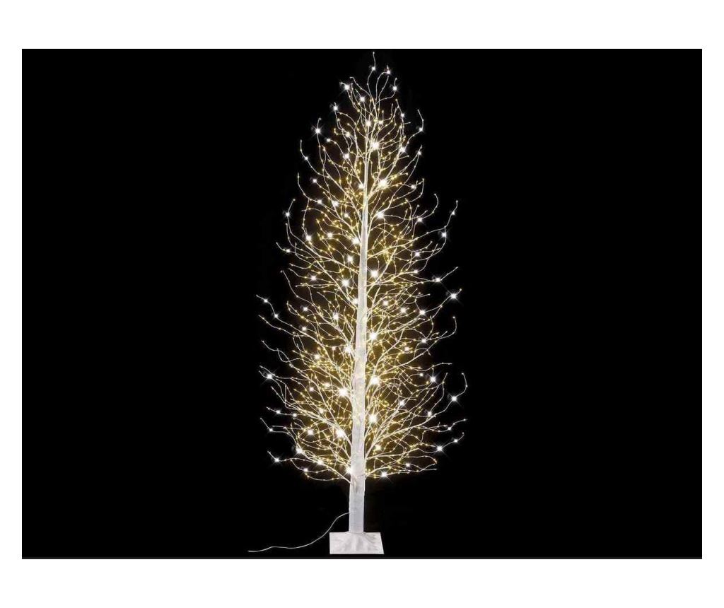 Fehér dekorációs fa, 2000 LED-del, 320 ággal, 2,40 m magas - 2