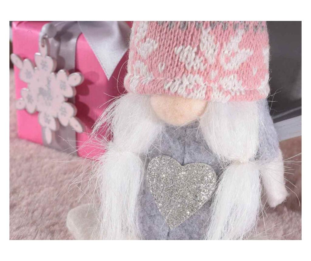 4 darabos Mikulás és Hóleány figura szett, textil, többszínű, 9,5x7x26H cm - 2
