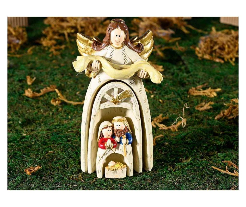 Többszínű műgyanta vallási figura 6 x 4 x 10,5 cm magas - 2