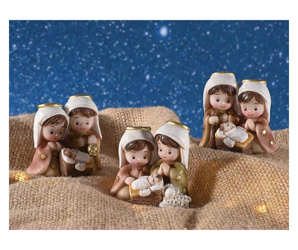 Többszínű műgyanta vallási figura 3xcm 5 x 3,5 x 5 H - 2