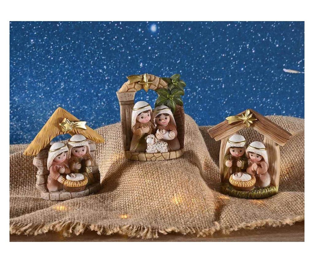 Többszínű műgyanta vallási figura 3xcm 7 x 2,5 x 7,5 H - 2
