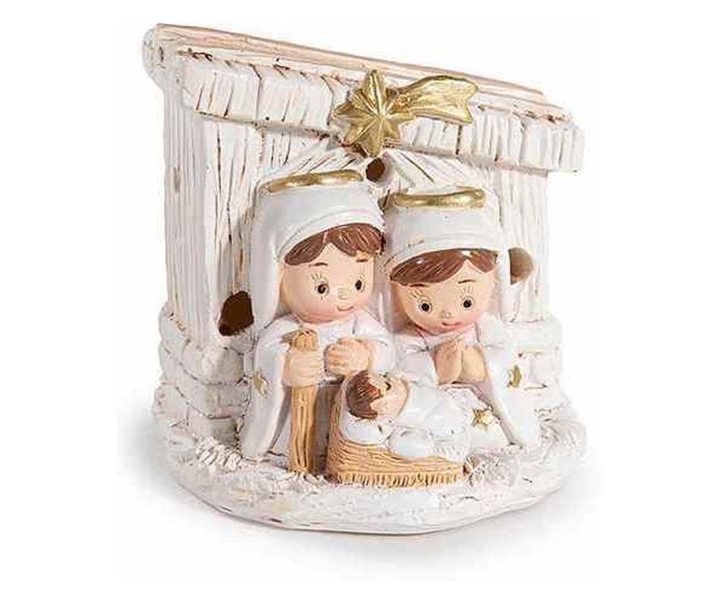 Többszínű műgyanta vallási figura LED-del 3xcm 5 x 4.5 x 6 H - 2