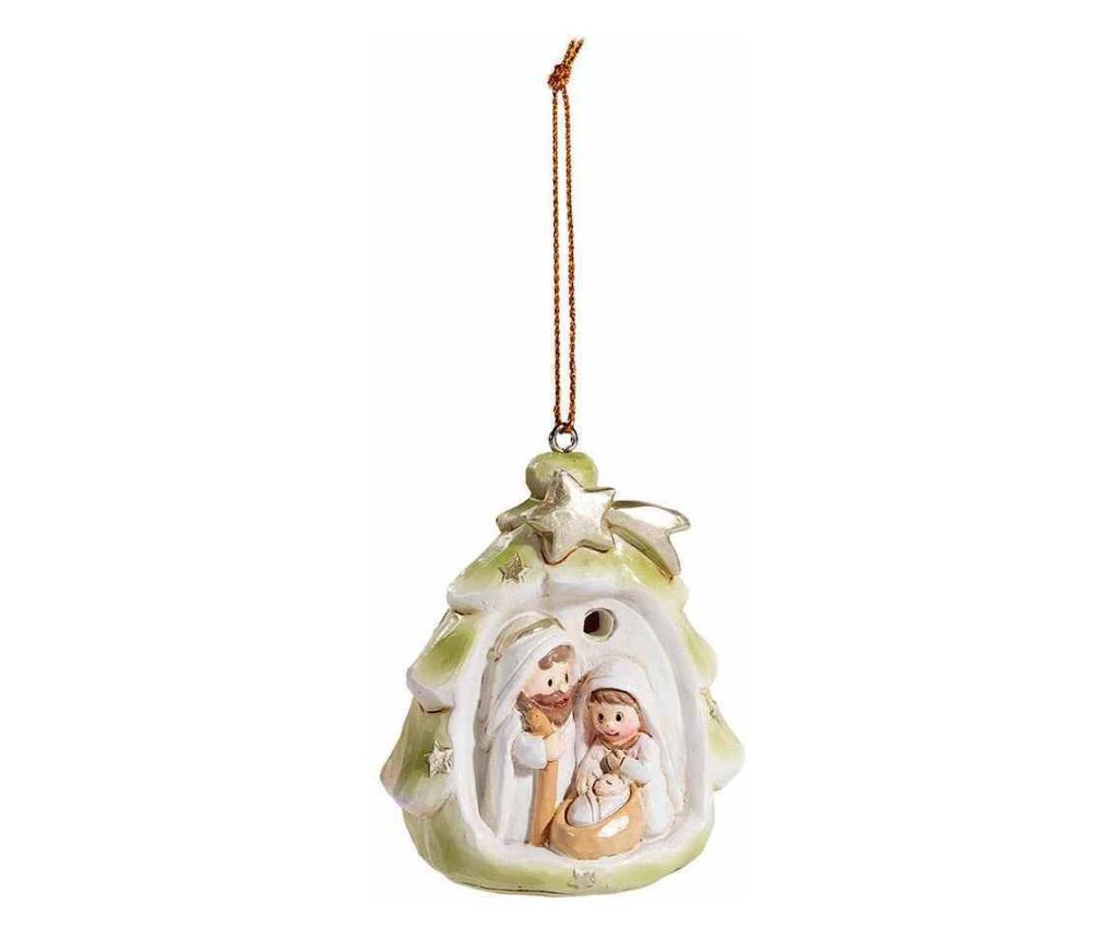 Többszínű polirezin vallási figura LED-del, 3xcm 5,5 x 5 x 6 H - 2