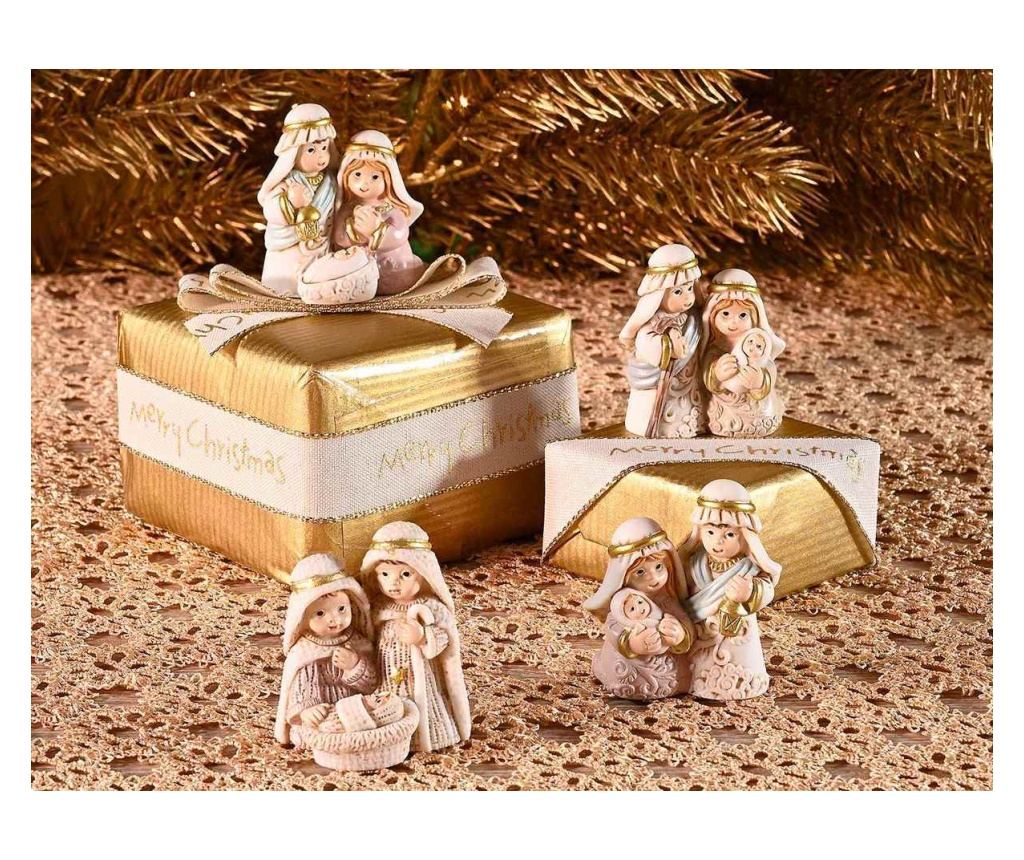 Többszínű műgyanta vallási figura 4xcm 4 x 3 x 4,5 H - 2