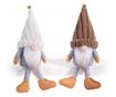 2 darabos, többszínű textil Mikulás figura szett, 8x6x23 cm magas thumbnail 1