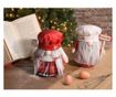 Mikulás és Hóleány figura szett, többszínű textil, 18 x 11 x 23 cm magas thumbnail 2