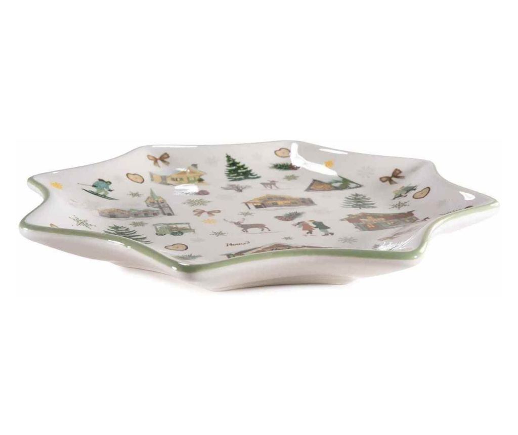 2 darabos, többszínű kerámia karácsonyi tál szett Ø 30 cm, Ø 25,5 cm - 2