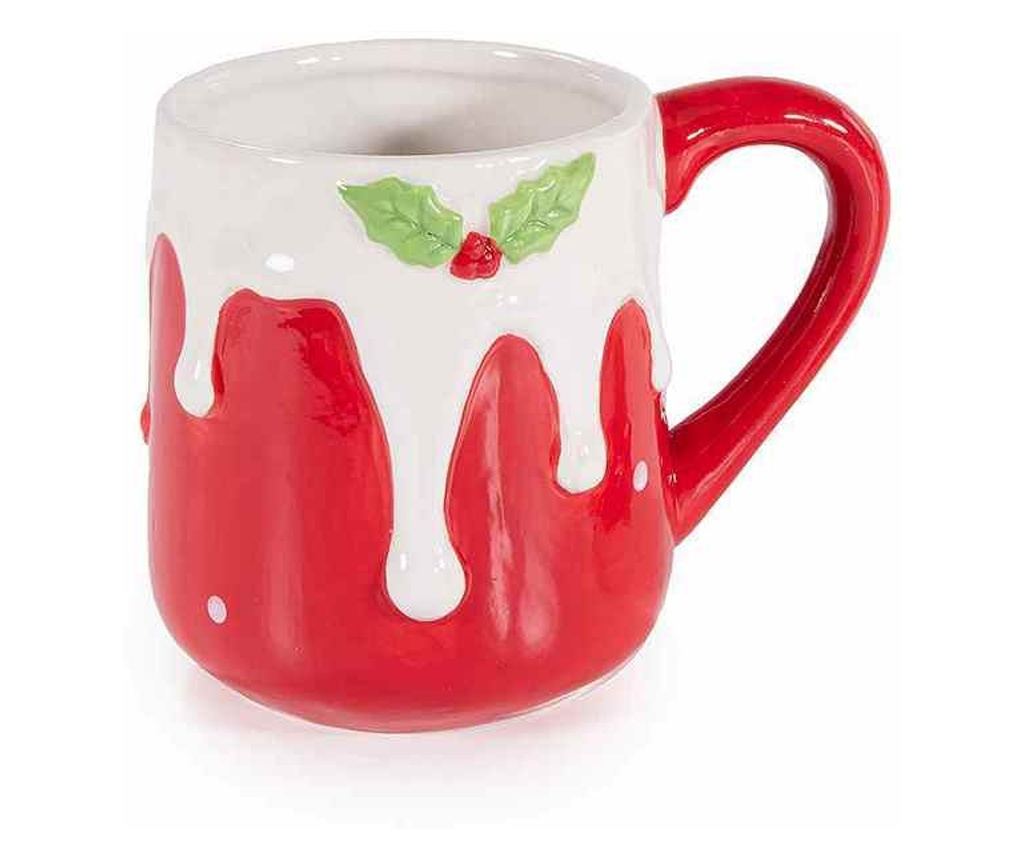 4 darabos, többszínű kerámia karácsonyi bögre készlet, Ø 9 cm x 18,5 H, 400 ml - 2