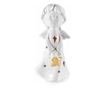 2 darabos, fehér és arany színű, LED-es porcelán angyal figura szett, 24 cm magas thumbnail 2