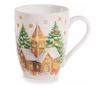 8 darabos, többszínű porcelán karácsonyi bögre szett a Biscottinitől Ø 8 x 10,5 H, 300 ml thumbnail 3